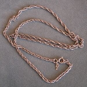 Crown Trifari Silvertone Chain Necklace